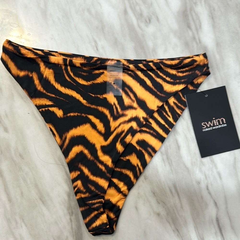 NAKED WARDROBE 2 piece bathing suit size L - Picture 2 of 8